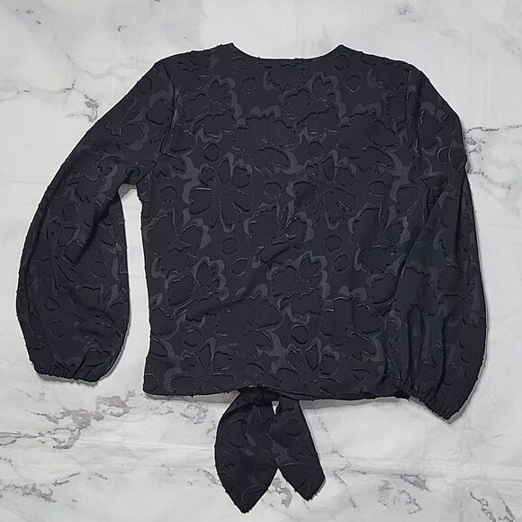 Madewell Jacquard Side-Tie Wrap Top - Picture 4 of 5